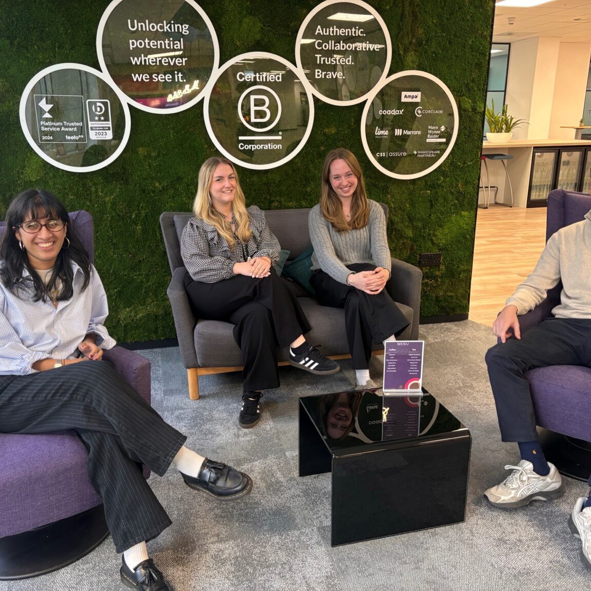 L-R Amanpreet Panesar, Hermione Walton, Madeline Baldwin and William Moralee