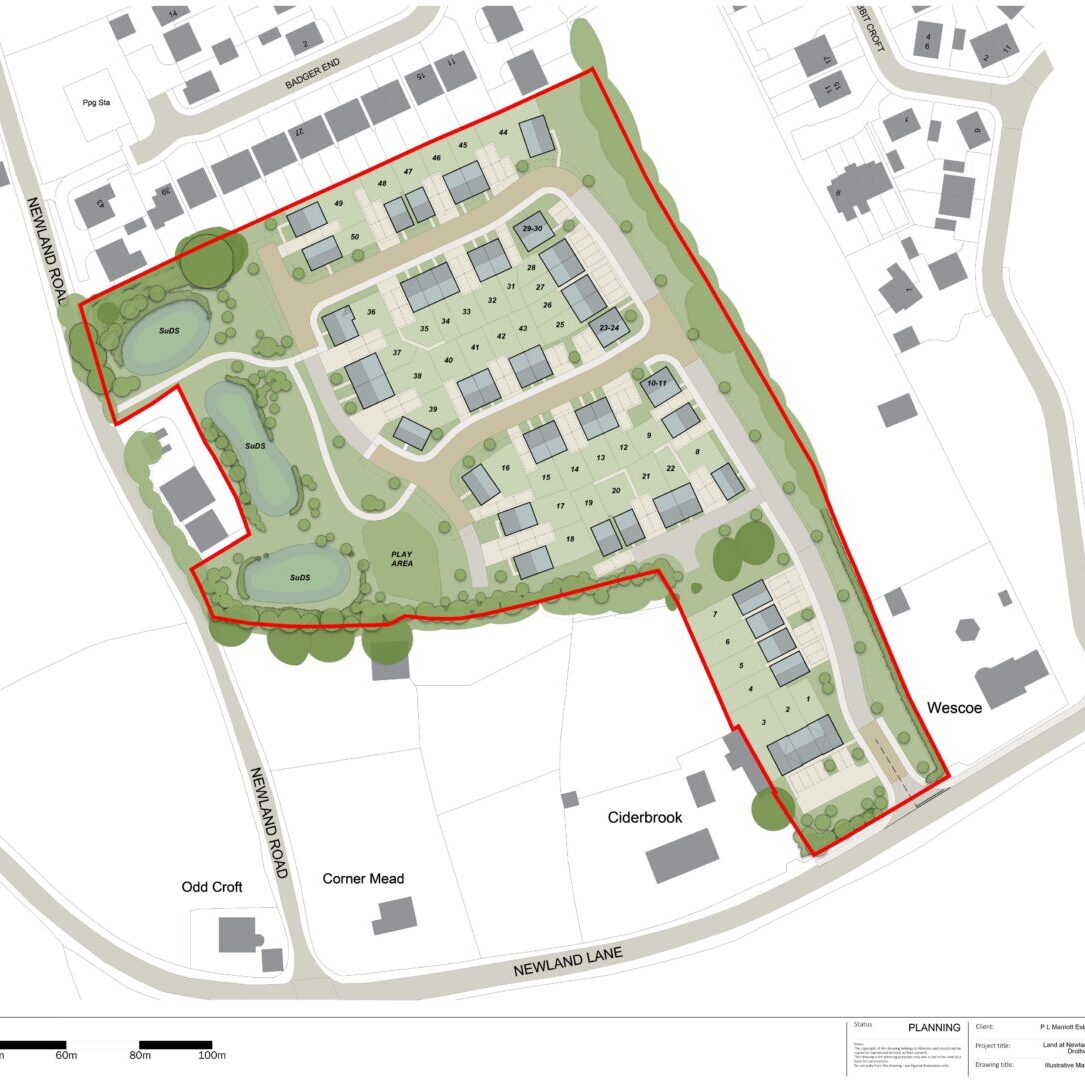 Outline planning permission has been granted for a new residential development of up to 50 homes in Droitwich Spa Outline planning permission has been granted for a new residential development of up to 50 homes in Droitwich Spa